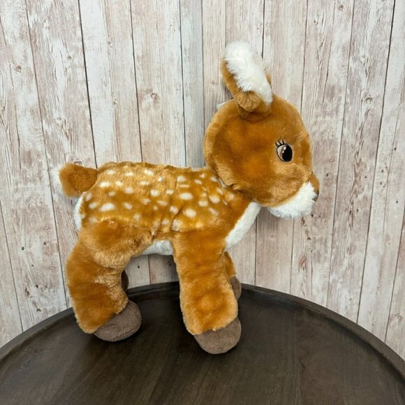 Unipak Small Fawn Plush Standing Stuffed Animal Toy Woodland Brown White Deer - Picture 3 of 14